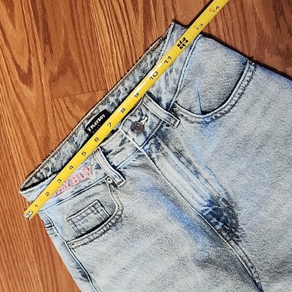 Y2K Playboy pacsun cheeky jeans size 25 festival 80/90 vintage Painted, - Picture 5 of 9